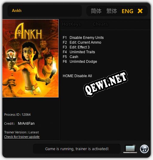 Трейнер для Ankh [v1.0.3]