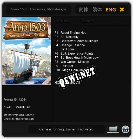 Anno 1503: Treasures, Monsters, and Pirates: ТРЕЙНЕР И ЧИТЫ (V1.0.46)