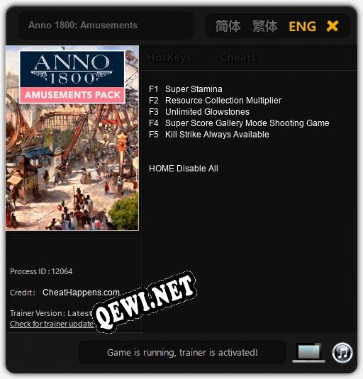 Anno 1800: Amusements: Читы, Трейнер +5 [CheatHappens.com]