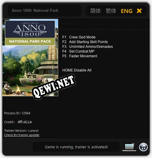 Anno 1800: National Park: Трейнер +5 [v1.5]