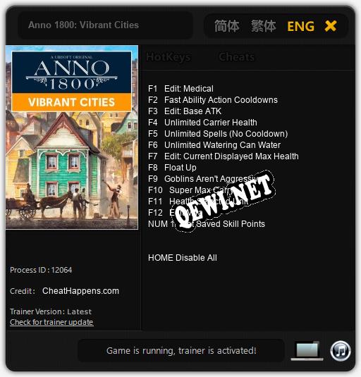 Anno 1800: Vibrant Cities: Читы, Трейнер +13 [CheatHappens.com]