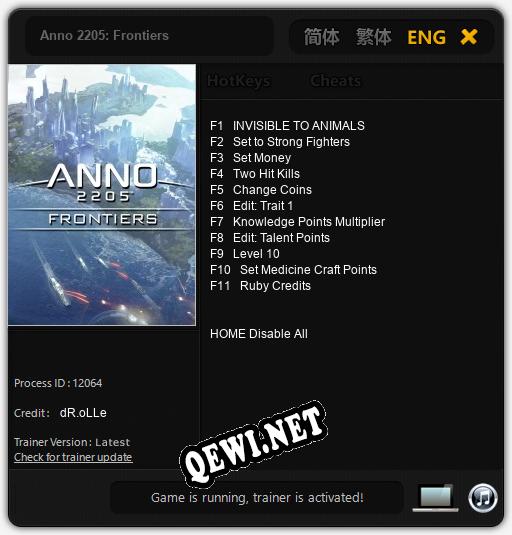 Anno 2205: Frontiers: Читы, Трейнер +11 [dR.oLLe]