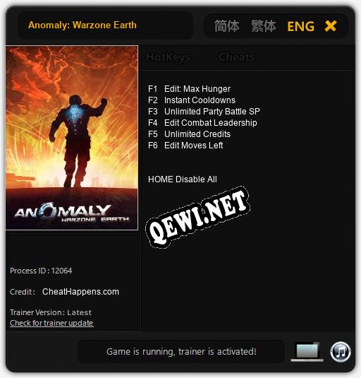 Anomaly: Warzone Earth: Трейнер +6 [v1.2]