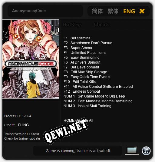 Anonymous;Code: ТРЕЙНЕР И ЧИТЫ (V1.0.55)