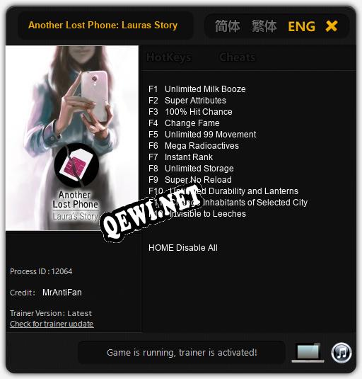 Another Lost Phone: Lauras Story: ТРЕЙНЕР И ЧИТЫ (V1.0.46)