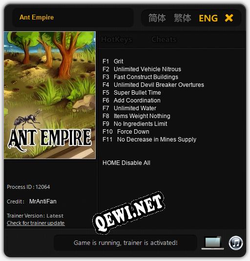 Трейнер для Ant Empire [v1.0.9]