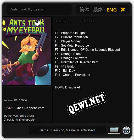 Трейнер для Ants Took My Eyeball [v1.0.6]