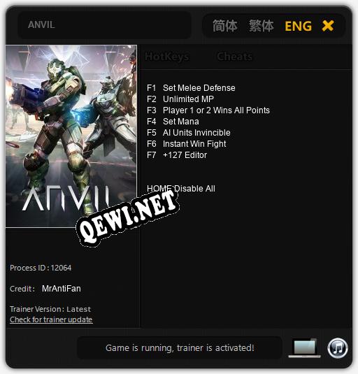 ANVIL: Читы, Трейнер +7 [MrAntiFan]