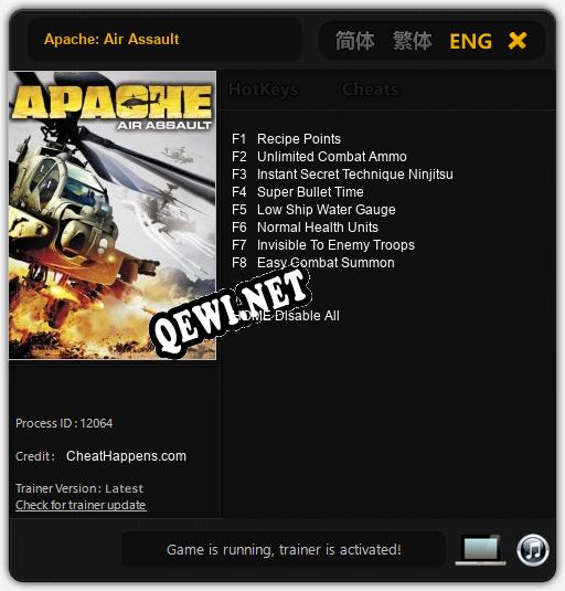Apache: Air Assault: ТРЕЙНЕР И ЧИТЫ (V1.0.67)