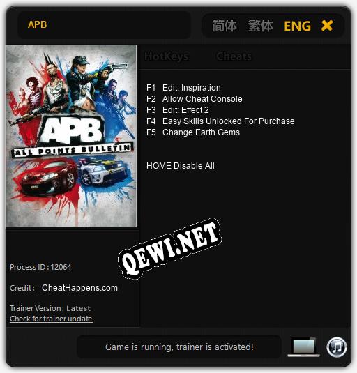 APB: Трейнер +5 [v1.6]