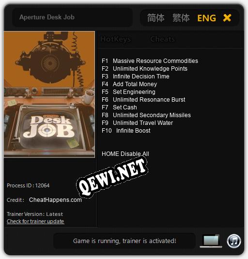 Aperture Desk Job: Читы, Трейнер +10 [CheatHappens.com]