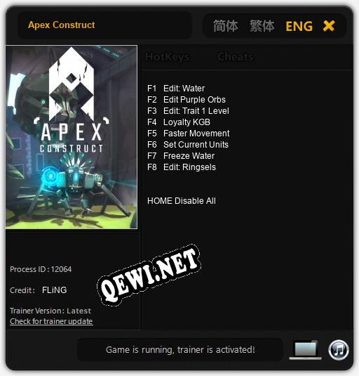 Трейнер для Apex Construct [v1.0.5]