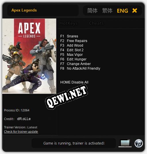 Apex Legends: ТРЕЙНЕР И ЧИТЫ (V1.0.54)