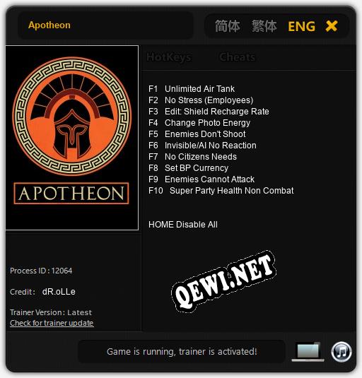 Apotheon: Читы, Трейнер +10 [dR.oLLe]