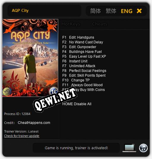 AQP City: Читы, Трейнер +12 [CheatHappens.com]