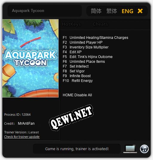 Трейнер для Aquapark Tycoon [v1.0.6]