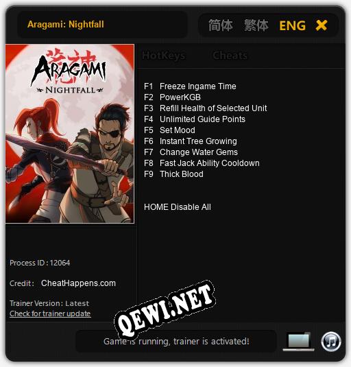 Aragami: Nightfall: Трейнер +9 [v1.1]