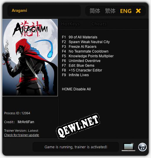 Трейнер для Aragami [v1.0.9]