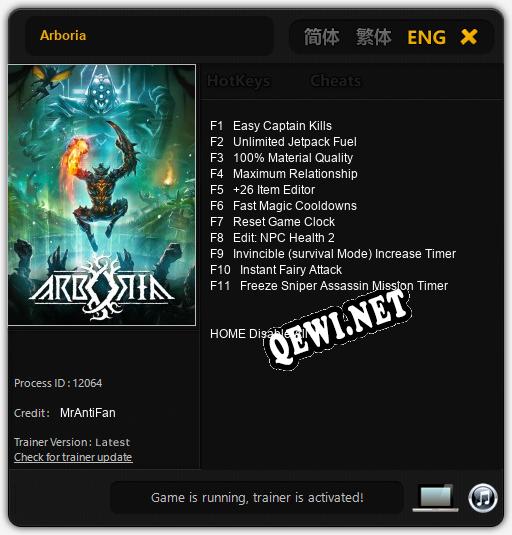 Arboria: ТРЕЙНЕР И ЧИТЫ (V1.0.77)