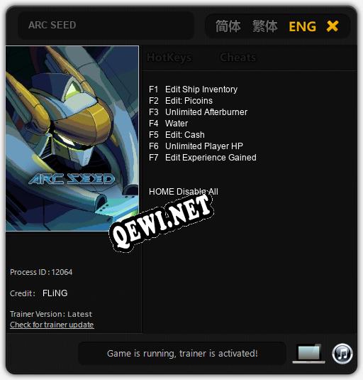 ARC SEED: Трейнер +7 [v1.8]