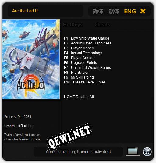 Arc the Lad R: Трейнер +10 [v1.9]