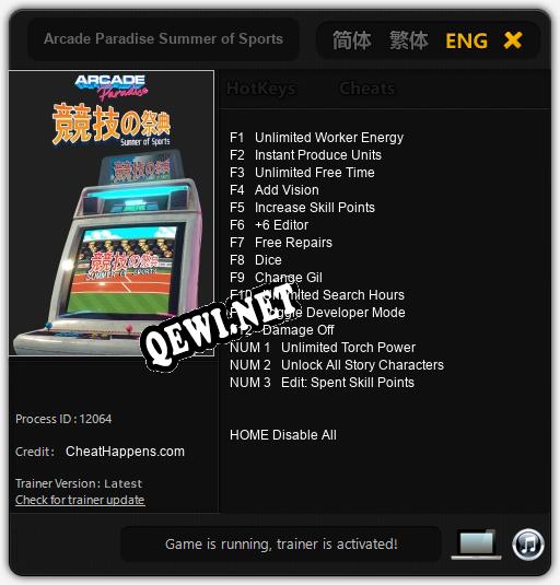 Arcade Paradise Summer of Sports: Читы, Трейнер +15 [CheatHappens.com]