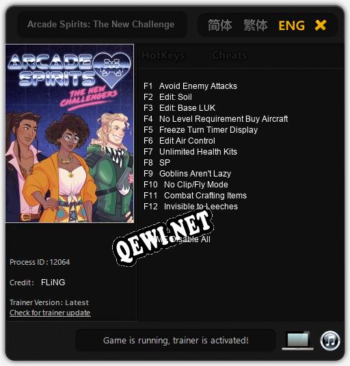 Arcade Spirits: The New Challengers: Трейнер +12 [v1.5]