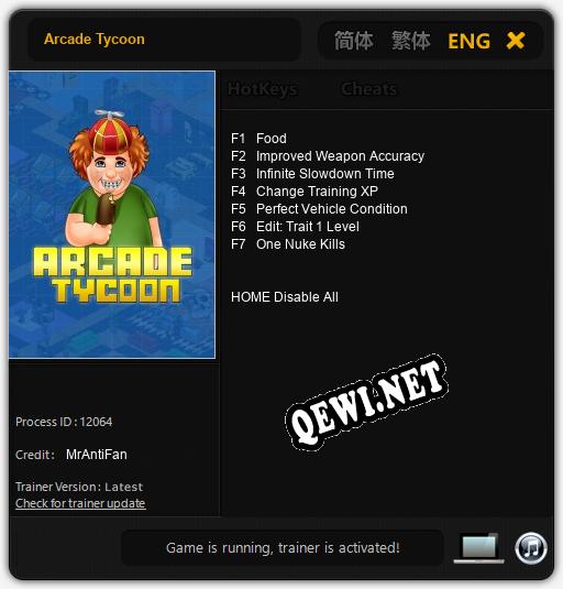 Трейнер для Arcade Tycoon [v1.0.5]