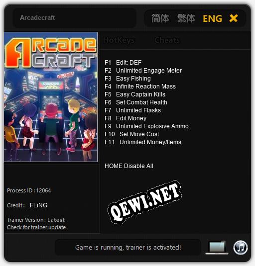 Arcadecraft: Читы, Трейнер +11 [FLiNG]