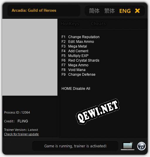 Arcadia: Guild of Heroes: ТРЕЙНЕР И ЧИТЫ (V1.0.5)