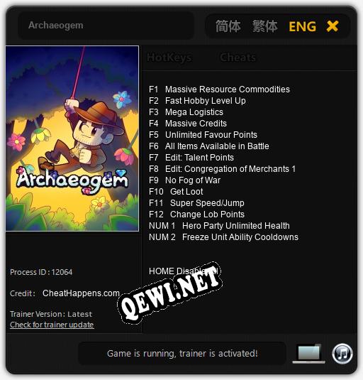Archaeogem: Трейнер +14 [v1.6]