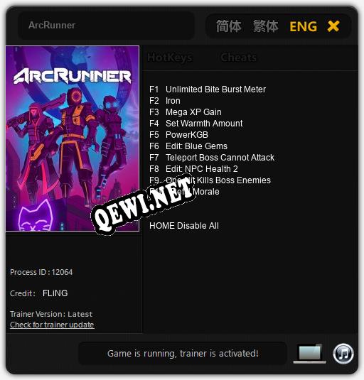 ArcRunner: ТРЕЙНЕР И ЧИТЫ (V1.0.32)