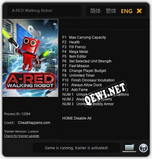 A-RED Walking Robot: Трейнер +15 [v1.7]
