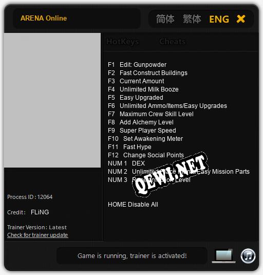ARENA Online: Читы, Трейнер +15 [FLiNG]