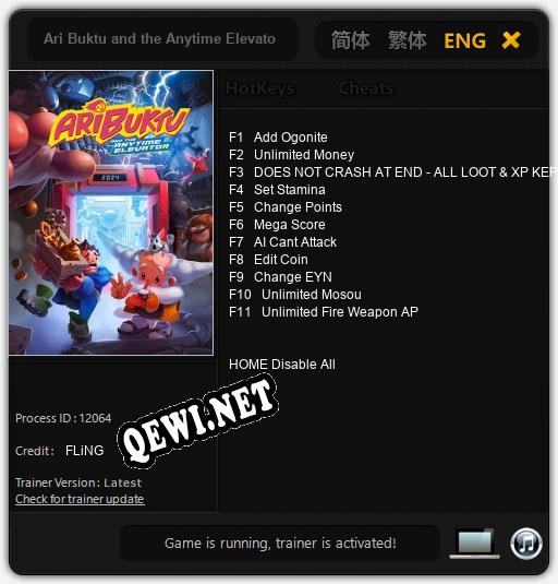 Ari Buktu and the Anytime Elevator: ТРЕЙНЕР И ЧИТЫ (V1.0.25)