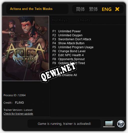 Трейнер для Aritana and the Twin Masks [v1.0.6]