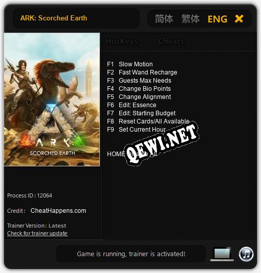 ARK: Scorched Earth: ТРЕЙНЕР И ЧИТЫ (V1.0.58)