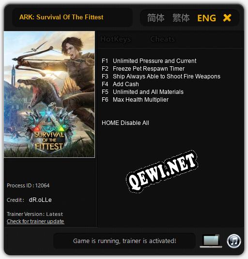 ARK: Survival Of The Fittest: ТРЕЙНЕР И ЧИТЫ (V1.0.71)