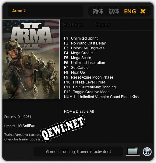 Arma 2: ТРЕЙНЕР И ЧИТЫ (V1.0.95)