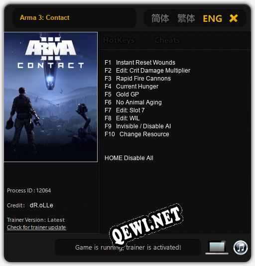 Arma 3: Contact: Читы, Трейнер +10 [dR.oLLe]