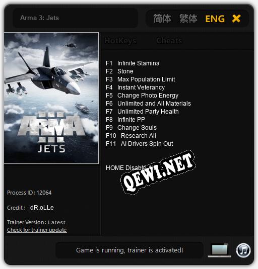 Arma 3: Jets: Читы, Трейнер +11 [dR.oLLe]