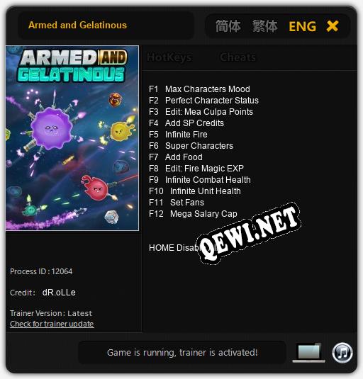 Armed and Gelatinous: ТРЕЙНЕР И ЧИТЫ (V1.0.10)
