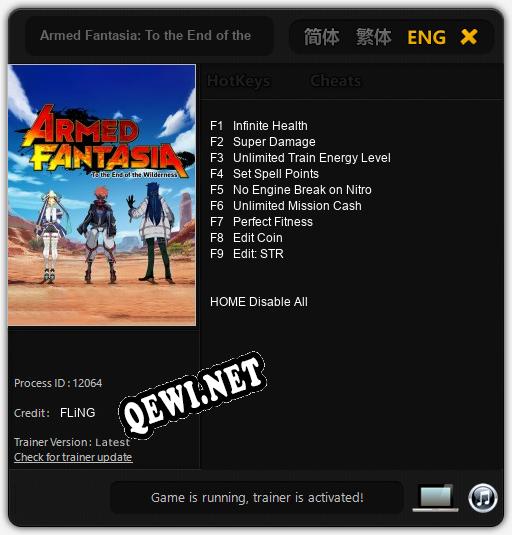 Armed Fantasia: To the End of the Wilderness: Трейнер +9 [v1.9]