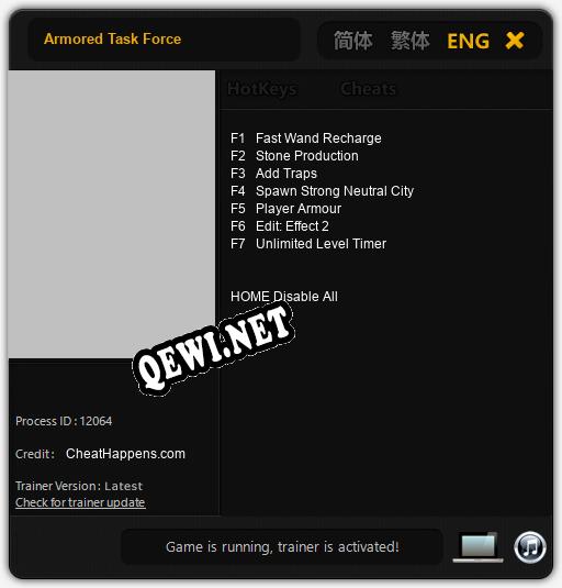 Трейнер для Armored Task Force [v1.0.3]
