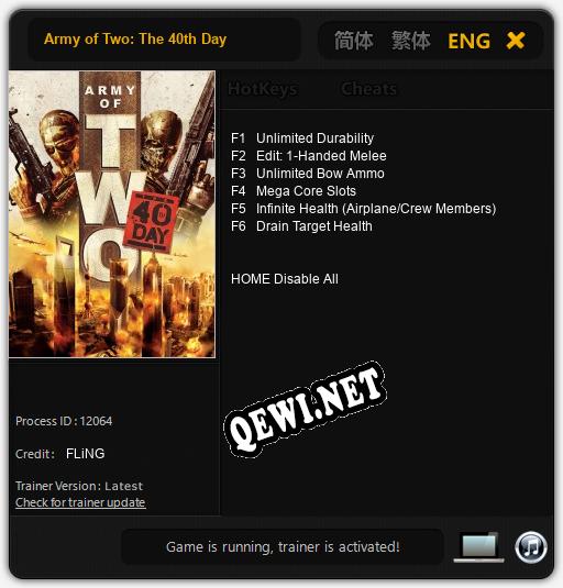 Army of Two: The 40th Day: Читы, Трейнер +6 [FLiNG]