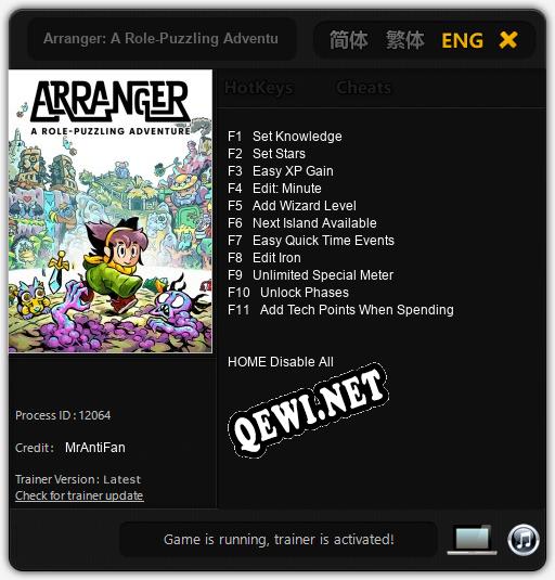 Arranger: A Role-Puzzling Adventure: Трейнер +11 [v1.6]