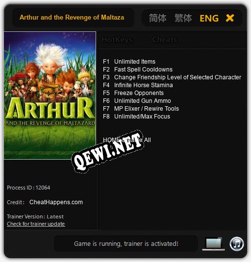 Arthur and the Revenge of Maltazard: Читы, Трейнер +8 [CheatHappens.com]