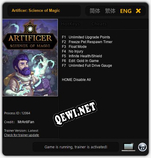 Artificer: Science of Magic: Читы, Трейнер +7 [MrAntiFan]
