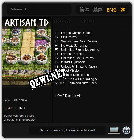 Artisan TD: Трейнер +13 [v1.9]
