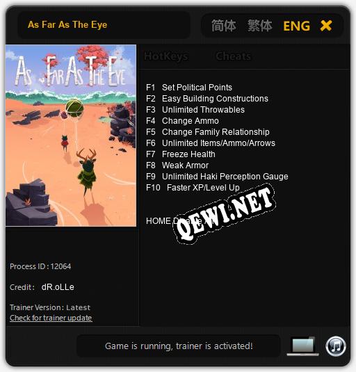 As Far As The Eye: ТРЕЙНЕР И ЧИТЫ (V1.0.63)